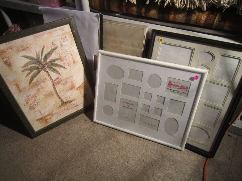 lot 884 image: Approx 16 x 20 each Frames and Palm Tree Print
