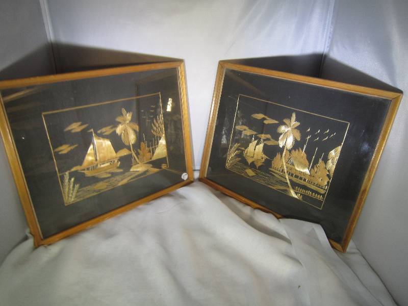 lot 888 image: Set of 2 Sea Grass Pictures 12 x 15