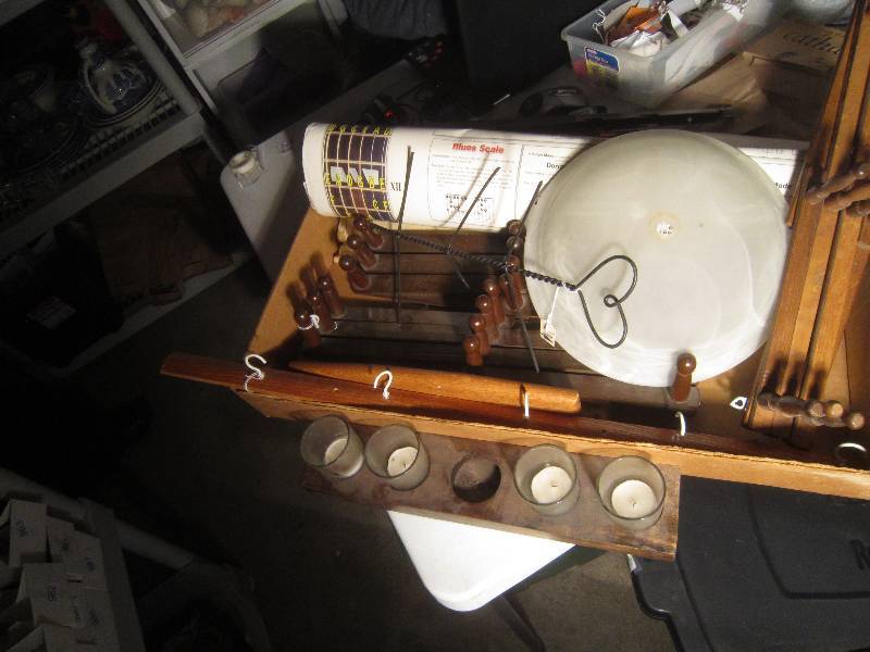 lot 972 image: LOT - Brackets, Mug or Jewelry Holders, Corn Holder, Light Fixture, Pool Cue Holder, Hook Bracket, Votive Holder, ETC