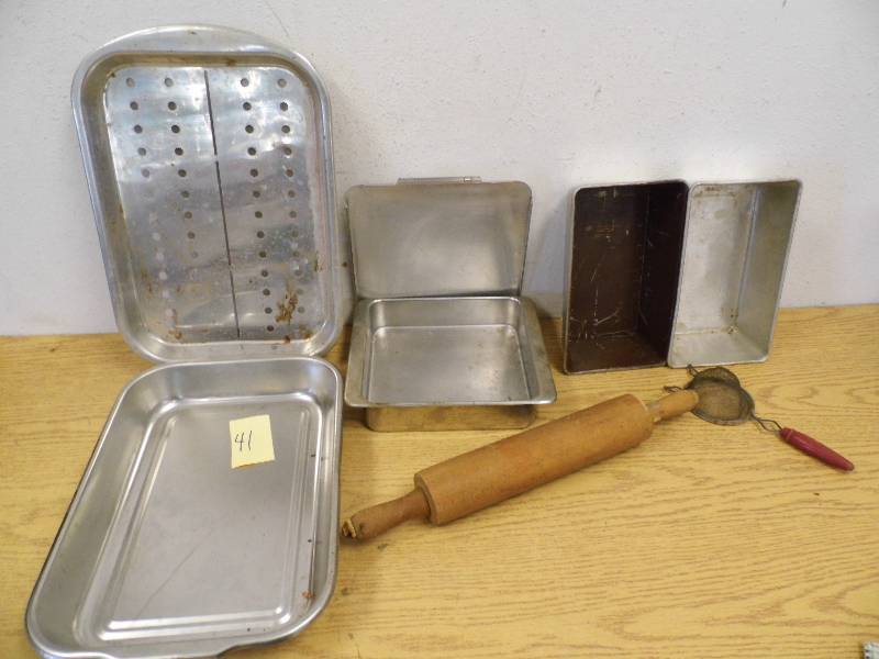 baking Pans, Rolling Pin, Sifter