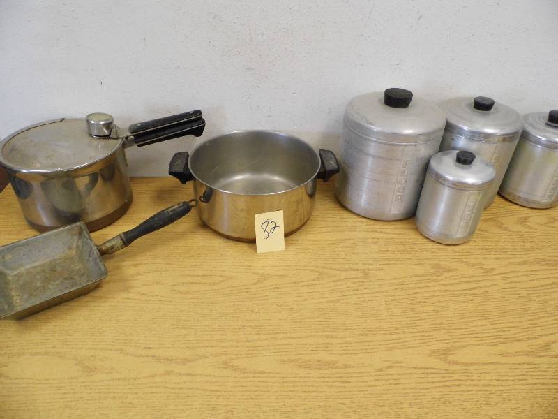 Vintage Canisters w Cookware