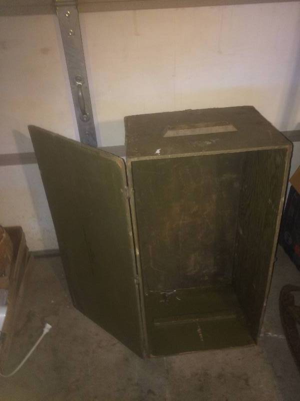 Vintage Green Crate with lid