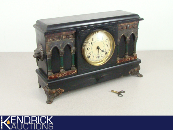 Antique Sessions Mantle Clock with Key