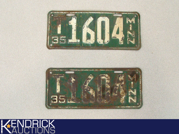 2 - 1935 MN License Plates