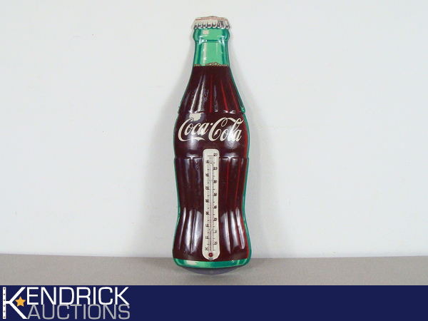 Vintage 1950s Metal Coca-Cola Thermometer Sign