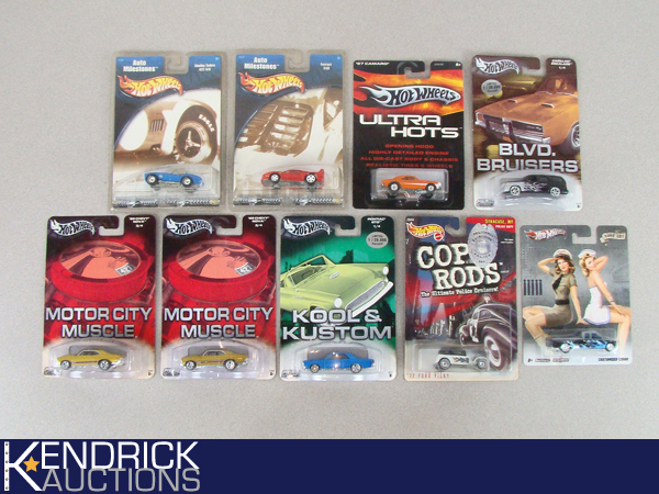 9 MINT ON CARD Higher End Hot Wheels Muscle Cars