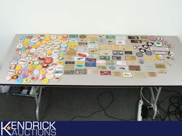 Huge Lot of Vintage Winter Carnival, Auto Show etc. Buttons, Plaques, and Badges