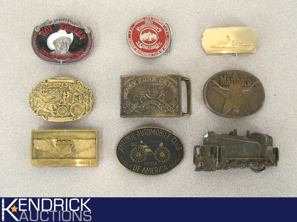 Lot of 9 Vintage Collectible Belt Buckles