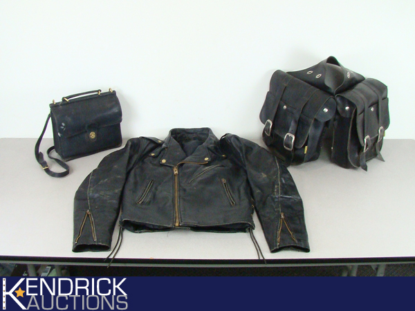 Vintage COACH Purse, Leather Jacket, and Saddlebags