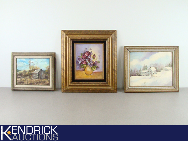 3 Framed Oil Paintings