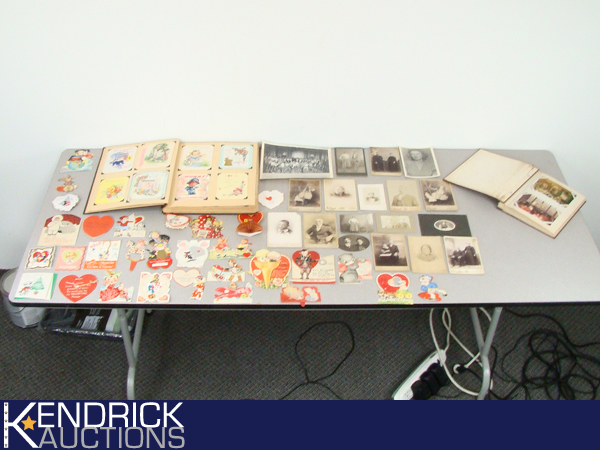 Large Lot of Vintage and Antique Valentines, Postcards, Photos, etc.