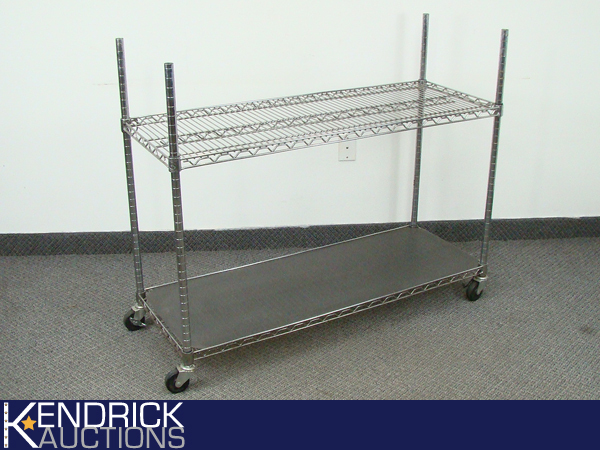 NSF Professional Restaurant Grade 2 Shelf Steel Cart on Casters