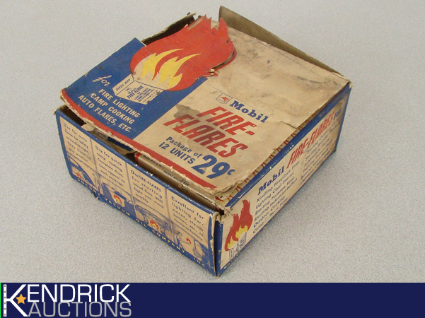 Box of Vintage Mobil Fire Flares