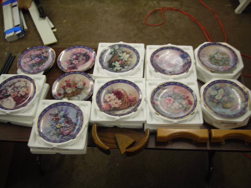 11-Limited Edition Lena Lius Basket Bouquet Collector Plates With COAs