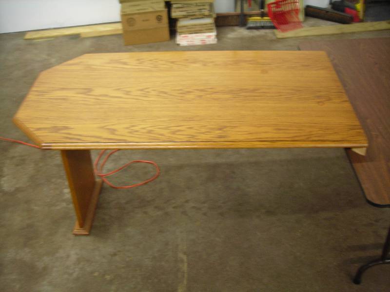 Oak Wall Mount Drop-Down TableWork Surface