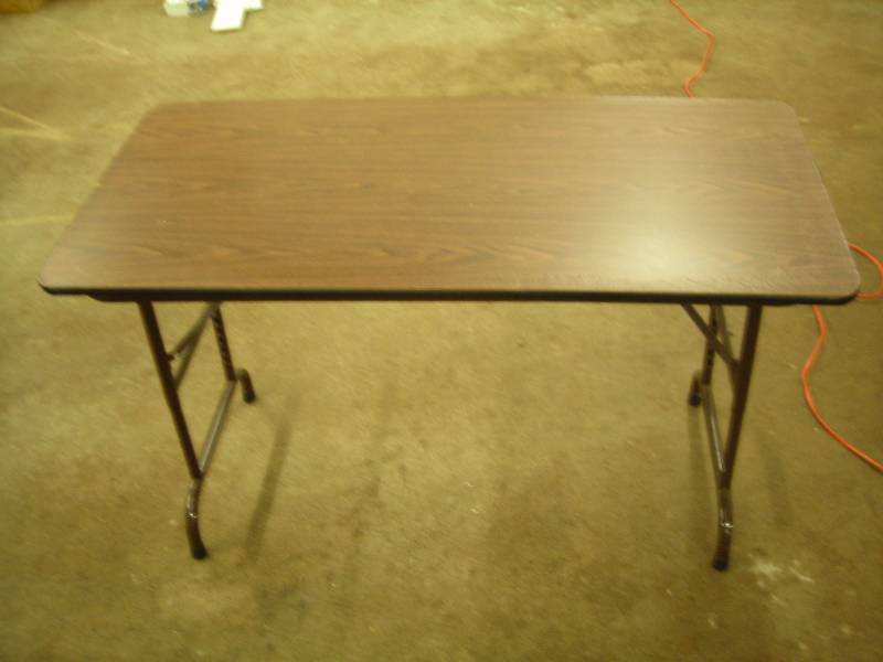 Folding Table 48x22 With Adjustable Height 24 To 32 Inches