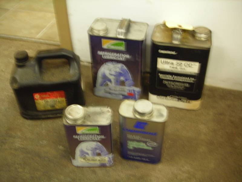 Lot Of Assorted Refrigerant OilsLubricant