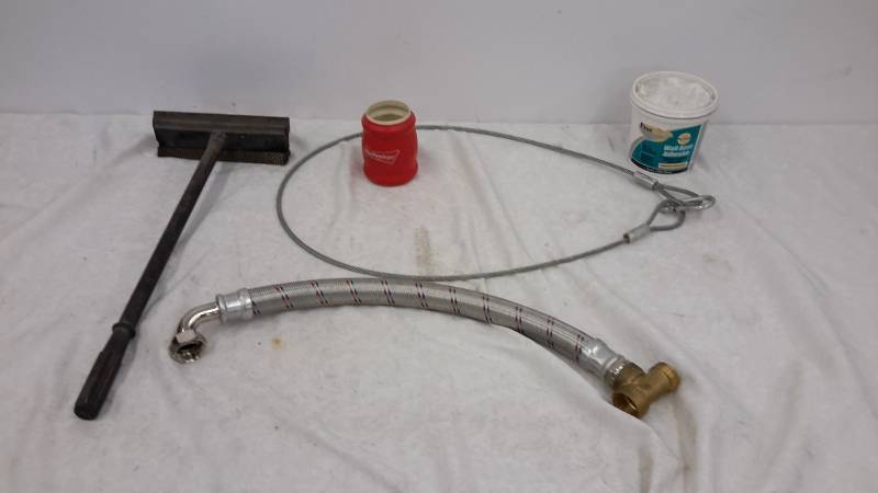 lot 97 image: Supply connection, Budweiser coozie, cable, squeegee