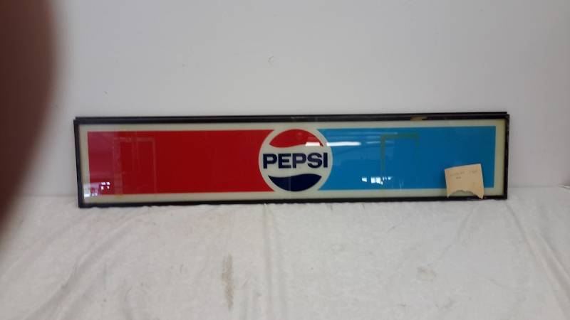 lot 98 image: Glass Pepsi sign