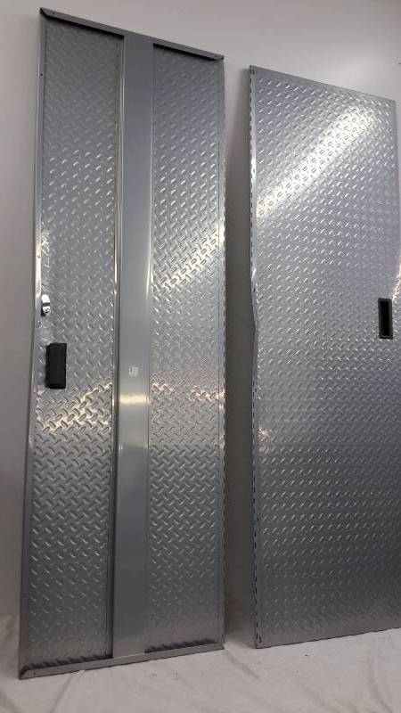 lot 47 image: Diamond Plate stamped doors
