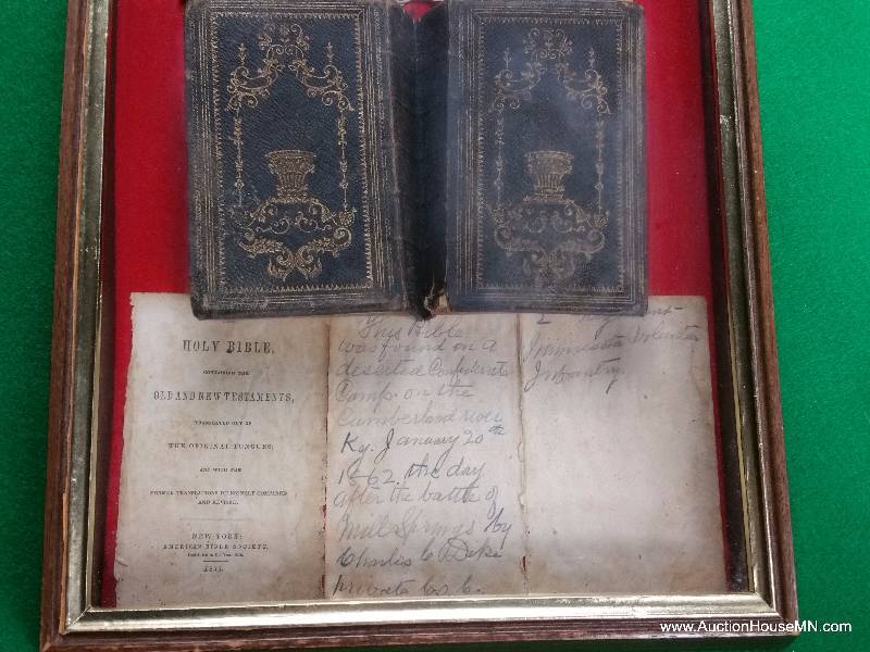 Civil War Confederate Soldiers Bible & $10 Note
