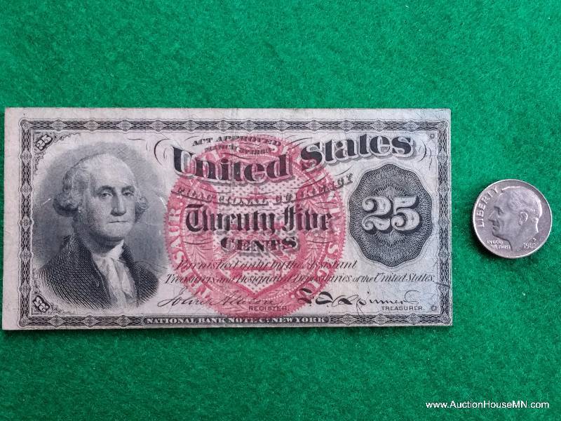 25 Cent Washigton Fractional Currency Note