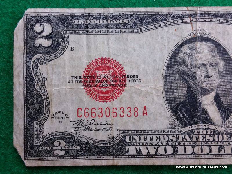 1929 Series $2 Red Seal Jefferson Note