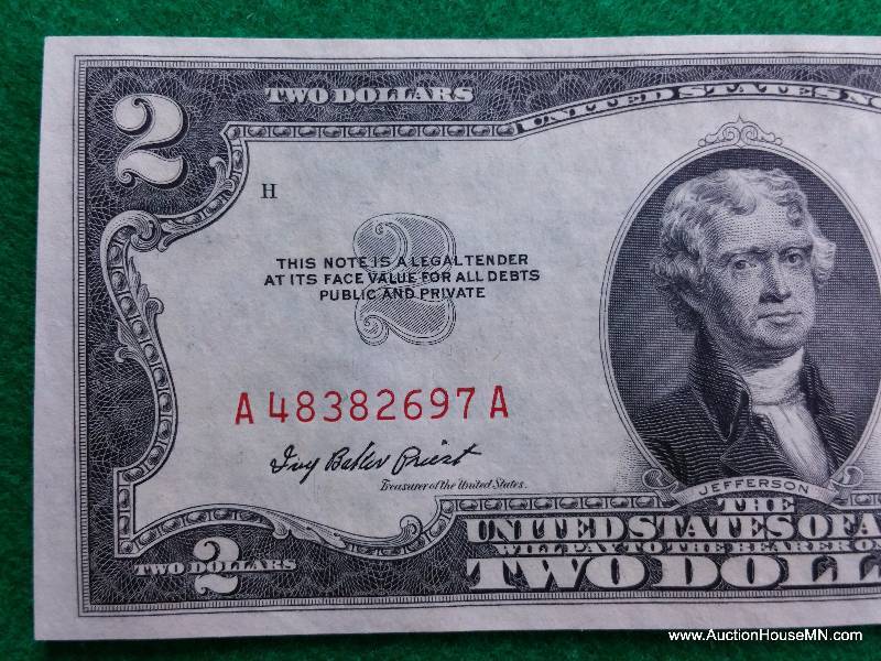 Crisp 1953 Series $2 Red Seal Jefferson Note