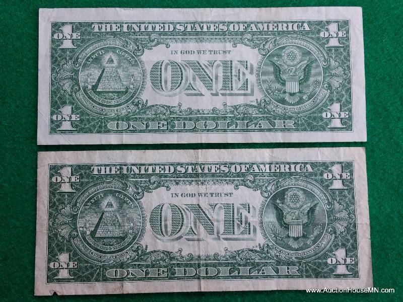 Group of (2) 1957 Blue Seal Silver Certificates