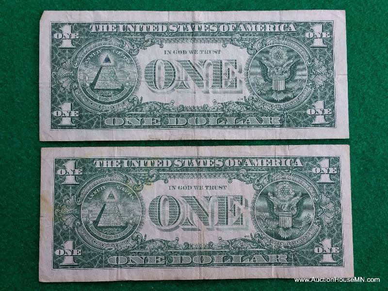 Group of (2) 1957 Blue Seal Silver Certificates