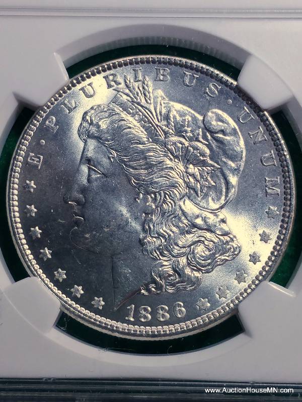 1886 P $1 Morgan Silver Dollar - NGC MS 64