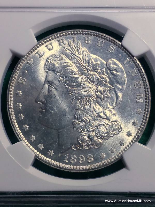 1898 P $1 Morgan Silver Dollar - NGC MS 62