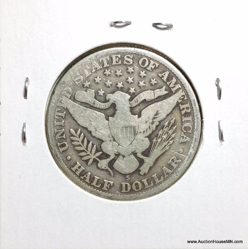 1915 S Barber Silver Half Dollar