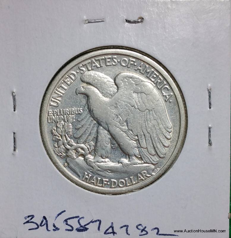 1937 S Walking Liberty Silver Half Dollar