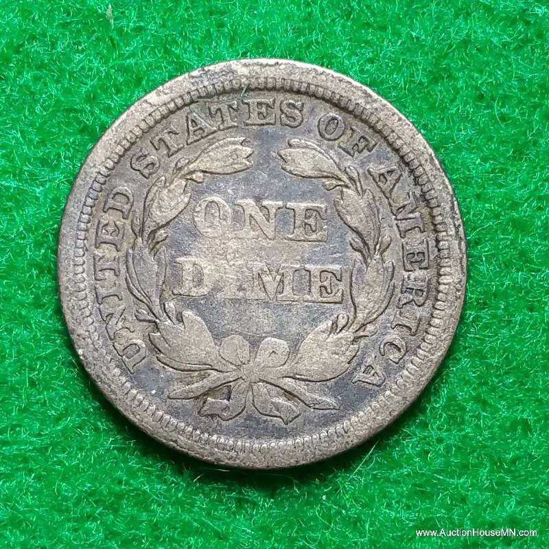 1853 Seated Liberty Silver Dime - With Arrows
