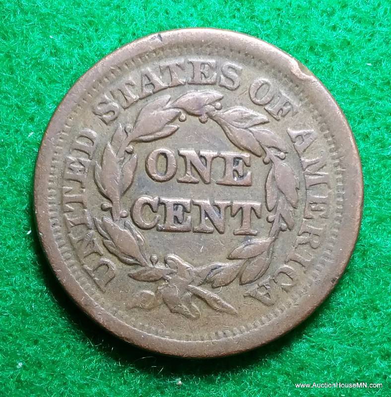 1852 Braided Hair Large Cent