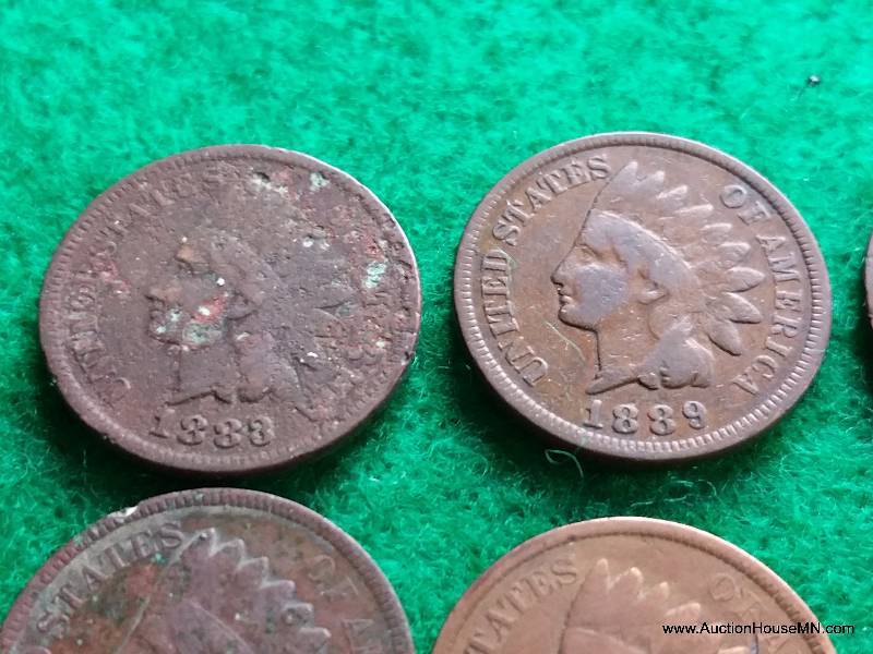 Group of (10) Indian Head Cents