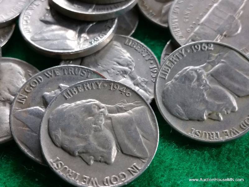 Group of 1940s 50s and 60s Jefferson Nickels