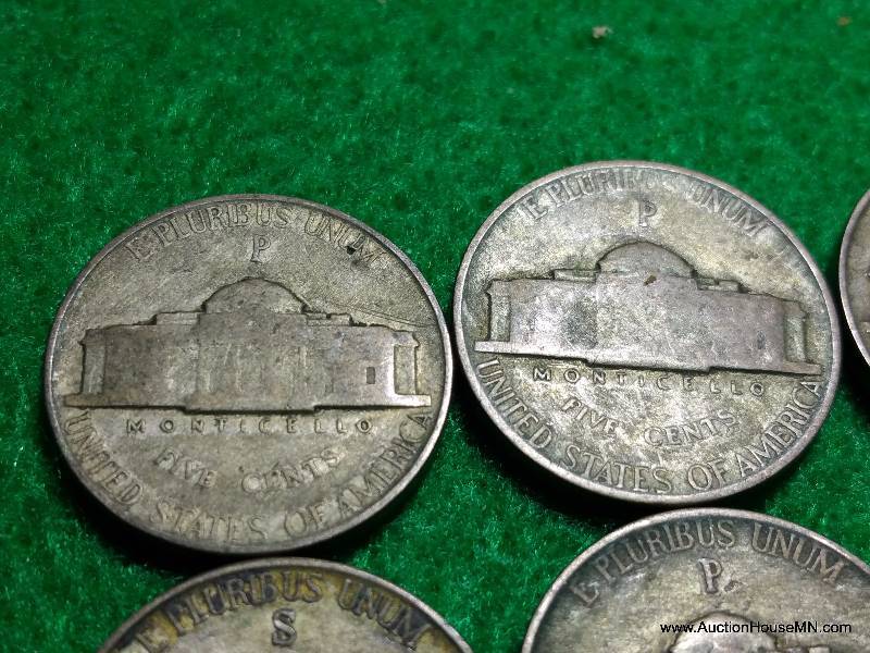 Group of (10) Silver War Nickels