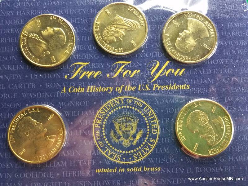 Group of (12) Presidential Coins  Book