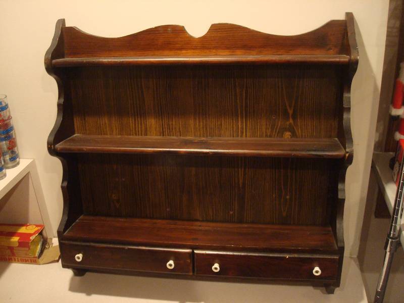 lot 44 image: Hanging Wood Shelf