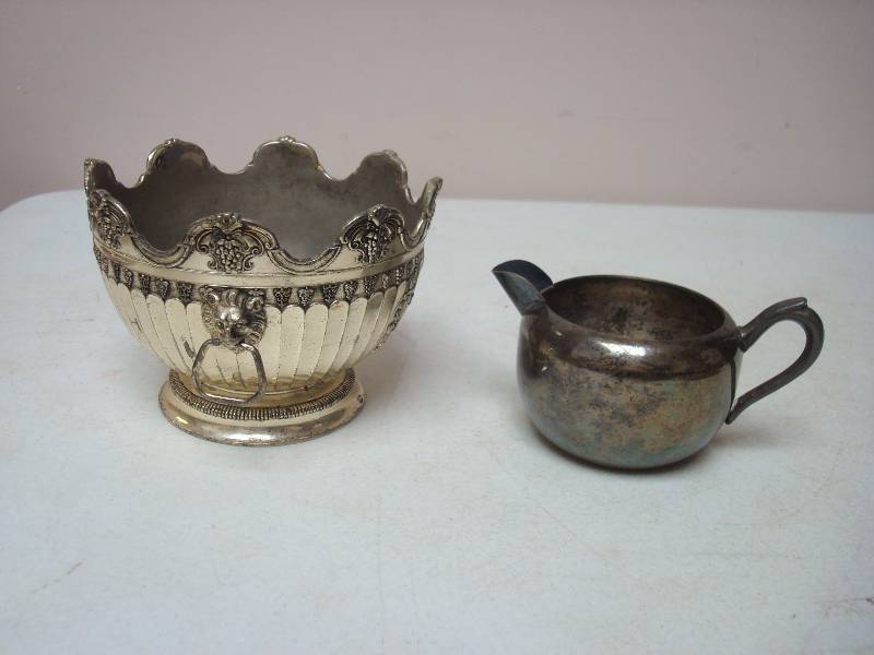 lot 62 image: Pair Of Silver Tone Dishes, Show Wear