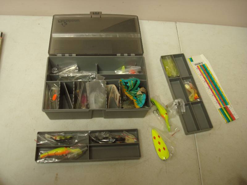 lot 64 image: Tackle Box With Some Fishing Lures