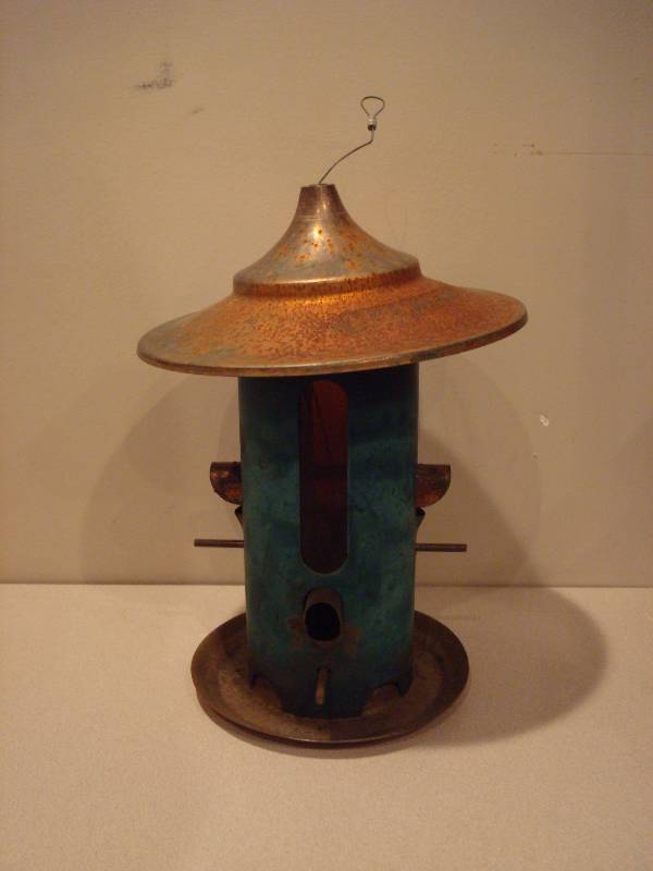 lot 79 image: Metal Bird Feeder, Some Wear
