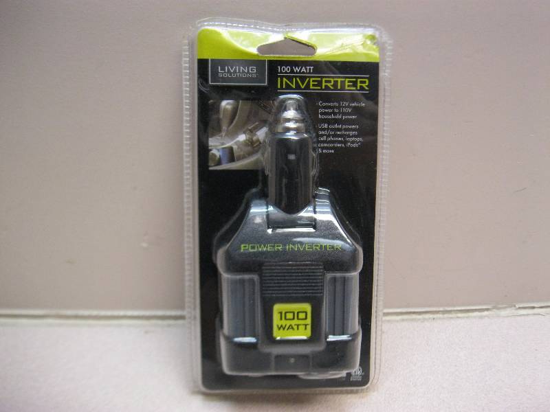 lot 102 image: New Car Plug Inverter 100 Watts