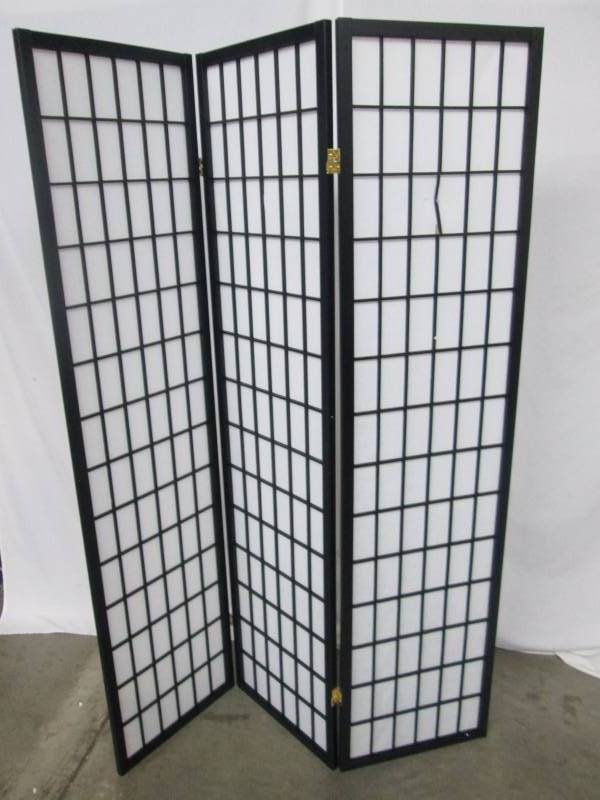 Alcove 3-Panel Folding Screen - Black