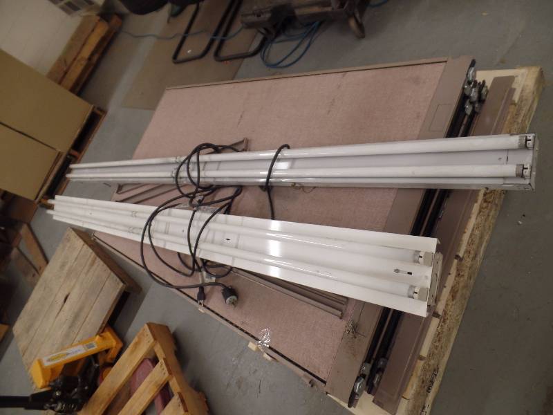 Two fluorescent light fixtures