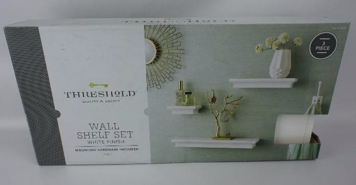 lot 12 image: Threshold Wall Ledge Set of 3 Shelf Set