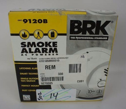 lot 14 image: First Alert 120 Volt Hardwired Smoke Alarm With Battery Back Up