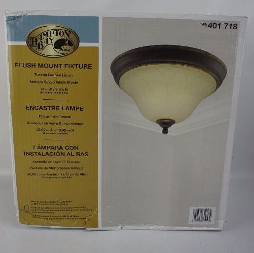 lot 10 image: Tuscan Bronze 2-Light Flushmount Tuscan Bronze